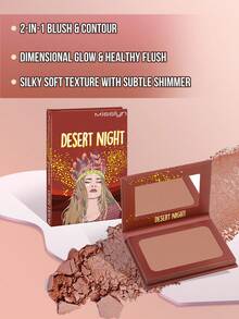 MISSLYN 2Pcs Desert Night Blush & Cinnadream Bronzer Set, All-In-One Bronzy Holiday Look, Silky Blendable Cheek Tint, Face Blush & Bronzer Kit, Daily/Travel/Winter, Soft Glam/Golden Hour/Natural Glow, Halloween Makeup - #01+#2 - View 5