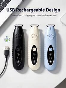 Rechargeable Electric Pet Grooming Clipper With LED Light, Low Noise Pet Paw Hair Trimmer For Cats And Dogs, Precision Grooming Clipper For Paws, Eyes, Ears, Face And Local Detail Trimming, Pet Hair Grooming Clipper For Cats And Dogs - View 4
