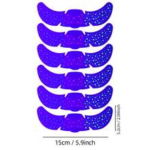 6Pcs Christmas Glow In Dark Freckle Face Stickers, UV Fluorescent Star Dot Temporary Face Tattoos, Waterproof Sparkle Face Makeup Patches For Xmas Party, Rave, Festival Cosplay - Multicolor - View 8
