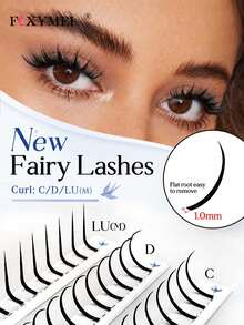 FOXYMEI 120Fans 新款仙女漫畫感睫毛 C/D/LU(M) 捲度 8-15mm 單根睫毛接片 0.07mm 快速豐盈漫畫感睫毛接片 完美眼妝 超柔軟 適合初學者 - LU(M) - 查看 2