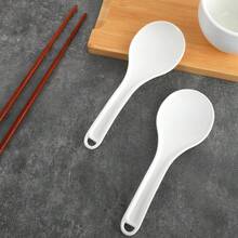 Set Of 2 White Plastic Rice Serving Spoons, 7.5 Inch, Non-Stick Surface, Kitchen Spatula For Household And Restaurant Use. - View 7