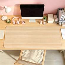 Alas Mouse Kulit, Alas Meja Ekstra Besar Minimalis Motif Kayu, Anti Selip, Tahan Air, Tahan Noda, Alas Pelindung Meja Tahan Aus, Alas Meja Komputer PU untuk Pelajar, Alas Meja Kulit untuk Kantor, Bermain Game, dan Rumah - View 3