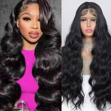 99J Red Burgundy Color 1pc Body Wave 13*4 Lace Frontal Synthetic Wig For Women Preplucked Cosplay Daily Party Heat Resistant Fiber Front Wig Wedding Gifts - Multicolor - View 11
