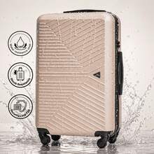 W WINGS High Durability | Polycarbonate | 3 PiecesLuggage Set | Carry-On, Medium And Large Suitcases With TSA Lock And 360° Spinner Wheels - Champagne - View 8