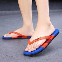 1 Pair Men's Summer Anti-Slip Beach EVA Casual Breathable Comfortable Lightweight Flip Flops - Blue - View 4