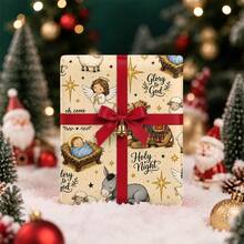 Christmas Gift Wrapping Paper Roll - 17.7 X 118 Inches, Religious Holiday Gift Wrapping Paper With Angel, Donkey, Sheep, Camel And Bethlehem Star Design, Suitable For Christmas Gifts, Party Decorations And Birthday Gifts - Multicolor - View 6