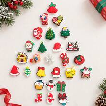 27PCS Christmas Tree Vibe Shoe Charms, Diverse Christmas Tree Patterns, Mix And Match Freely For DIY Decor On & Bags - Multicolor - View 9