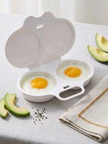 1/2pcs Microwave Egg Cooker, 2-Cup Capacity With Lid Egg Cooking Device, Quick Breakfast Egg Boiling Tray, Home Kitchen Grade Egg Maker Mold, Portable Egg Pre-Cooker With Handle And Lid, Easy Egg Pre-Cooking. Suitable For Making Tender Pre-Cooked Eggs, Convenient For Carrying, Home Decor, Bedroom Decor, Personalized Gift, Gift Box, Room Decor, Bedroom Decor - Multicolor - View 9