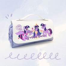 1pc My Little Pony Pencil Case Set, Ins Style Large Capacity Colorful Aesthetic Pencil Pouch, Cute Stationery Storage Bag, Pencil Box, Back To School Gift For Students And Teenagers - A - View 11