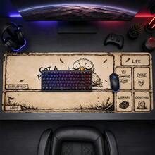 1 buah Alas Meja Gaming Bergaya Kertas Retro Motif Kartun Hewan, Pelindung Meja Serbaguna, Alas Mouse Desktop Besar untuk Gamer & Kantor, Ukuran S/M/L/XL - View 14