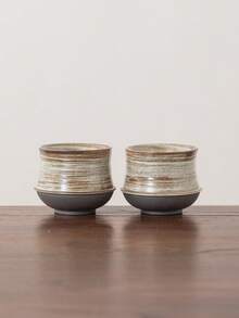 WEN ZHE 2pcs Ceramic Coffee Cup Set, 230ml Kiln-Fired Tea Cups, Suitable For Latte, Espresso - Multicolor - View 13