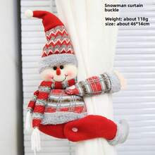 A Creative Christmas Curtain Buckle, Fabric Cartoon Doll Decoration, Hotel And Restaurant Decoration, Doll Lock, Window Hanging Piece, Household Item - A - View 6