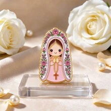 Cute Virgin Mary Enamel Pin Set, Colorful Floral Cartoon Lapel Brooch, Metal Pins For Backpack Clothing Badge, Religious Jewelry Gift For Believers - Multicolor - View 11