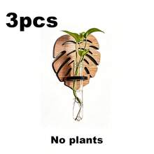 3/1pc Monstera Leaf Wall Hanging Plant Propagation Stand With Test Tubes, Creative Hydroponic Plant Storage Rack Plastic Test Tube Culture Rack, Bohemian Style Hydroponic Wall Decor, Suitable For Living Room, Bathroom, Home Wall Hanging Flower Rack - Multiple Styles - View 12