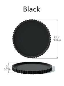 Round Bathroom Counter Tray, Black Marble Look Silicone Organizer For Toiletries And Skincare - Multicolor - View 18