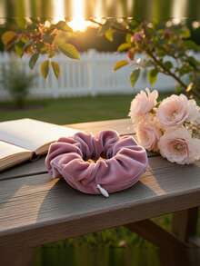 6pcs Velvet Hair Scrunchie Zipper Coin Purse, Bracelet Coin Purse, Suitable For Carrying Small Items During Travel, Outdoor Activities And Running - Multicolor - View 5