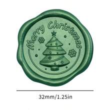 Christmas Tree Pattern Invitation Envelope Seal Stickers, 30Pcs Self-Adhesive Paper, Perfect For Invitations, Holidays, Gift Wrapping, Parties, Letters, Christmas - Christmas Tree Wax Seal Stickers - View 6