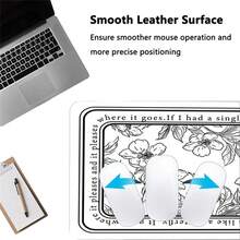 Leather Mouse Pad, Retro Botanical Line Drawing Extra Large Desk Mat, Non Slip, Waterproof, Stain Resistant, Wear-Resistant Desktop Protection Pad, Student Computer Table PU Mat, Leather Desk Pad For Office Gaming Laptop Keyboard Decor - View 9
