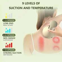 USB Rechargeable Massager With Strong Suction, Suitable For Relaxing Full Body Muscles, Perfect For Home Use On Abdomen, Back And Legs, Massage Tool, 1200mAh - Camel - View 5