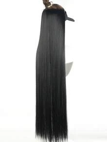 Brown Black Extra Long Straight Hair 5 Clips Hair Extensions Ponytail Extension For Ladies Girls 40 Inches Clip In Extensions Hairpieces For Women Suitable For Various Occasions Including Music Festivals, Parties, Cosplay, Holidays And All Seasons - Multicolor - View 8