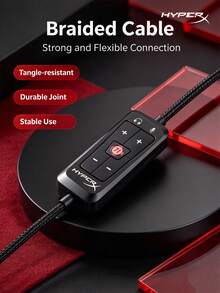 HyperX Card âm thanh USB ngoài Lingyin Plus, cáp chuyển 3.5 sang USB, âm thanh vòm ảo 7.1 điều khiển bằng nút, card âm thanh chơi game eSports, nghe tiếng đoán vị trí, bộ chuyển đổi âm thanh tai nghe máy tính để bàn 7.1 SURROVND SOUND CARD - Xem 3