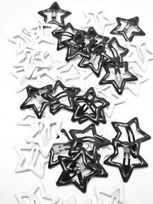 5pcs Dopamine Macaron Five-Pointed Star Hair Clips, Halloween Hair Accessories, Hair Clips, Christmas Fairy Accessories, Suitable For Women - Multicolor - View 11