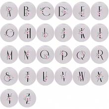 Makeup Organizer Portable Empty Loose Powder Container Refillable Cosmetic Sifter Box With Built In Mirror Travel Compact Makeup Case Ideal Gift For Girls Initial Name Flower And Black 26 Letters Pattern - Silver - View 6