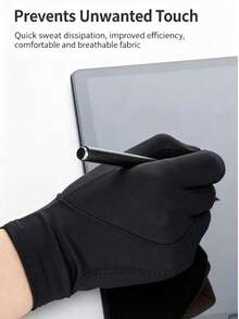 1pc/1pair(2pcs) Artist Painting Gloves - Breathable Fabric, 3-Layer Protection, 2-Finger Design, Suitable For Sketching, Oil Painting And Digital Art, Ambidextrous, Stain-Resistant, Wear-Resistant, Sweat-Resistant - Drawing Glove - View 7