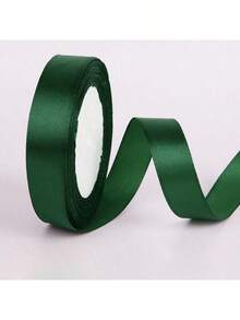 25 Yards (Approx. 23m) 0.6-4cm Forest Green Satin Ribbon, Single-Sided Polyester Craft Ribbon, Suitable For Handmade Roses, Gift Wrapping, Bouquets, Weddings, Christmas Party Decorations - Size 25 - View 12