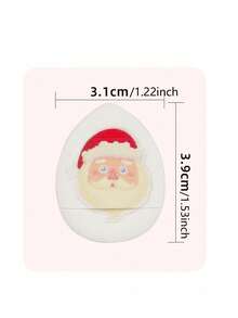 6/1pc Christmas Themed Fingertip Powder Puff, Dual Use Dry & Wet, Suitable For Makeup Application On Corners Of Mouth And Eyes, Suitable For All Skin Types, Perfect Christmas Gift - Multicolor - View 3
