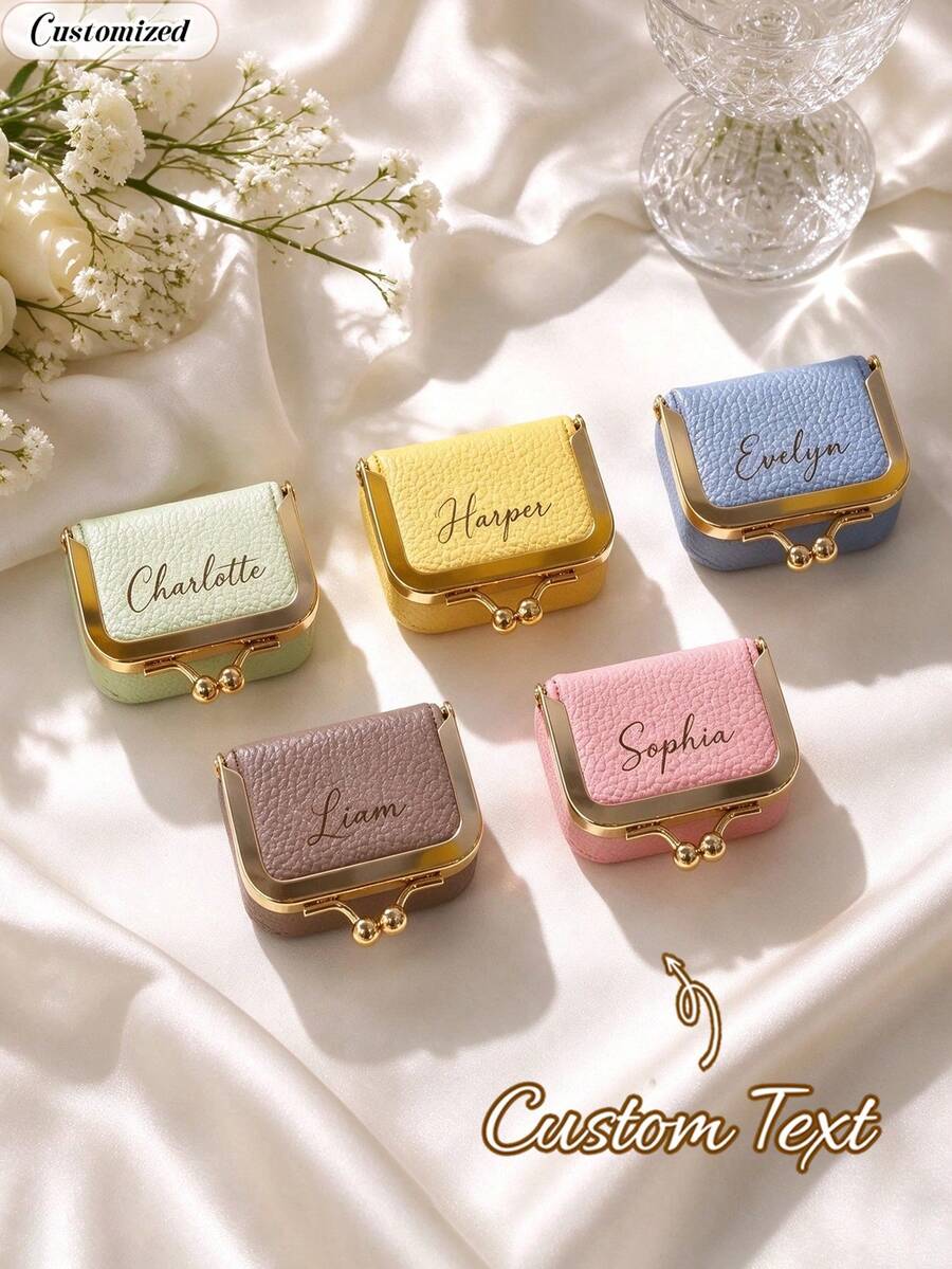 Customized Women's Jewelry Storage Box, Personalized Name Printing, Fashion Personalized Leather Jewelry Box, Exquisite Memorable Holiday Gift, Suitable For Mother's Day Gift For Mom, Best Friend, And Anniversary