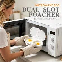 1/2pcs Microwave Egg Cooker, 2-Cup Capacity With Lid Egg Cooking Device, Quick Breakfast Egg Boiling Tray, Home Kitchen Grade Egg Maker Mold, Portable Egg Pre-Cooker With Handle And Lid, Easy Egg Pre-Cooking. Suitable For Making Tender Pre-Cooked Eggs, Convenient For Carrying, Home Decor, Bedroom Decor, Personalized Gift, Gift Box, Room Decor, Bedroom Decor - Multicolor - View 2