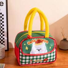 1pc Double Layer Insulated Lunch Bag, Handheld Meal Box, Breakfast Thermal Bento Bag With Thickened Aluminum Foil For Office Workers - Multicolor - View 10