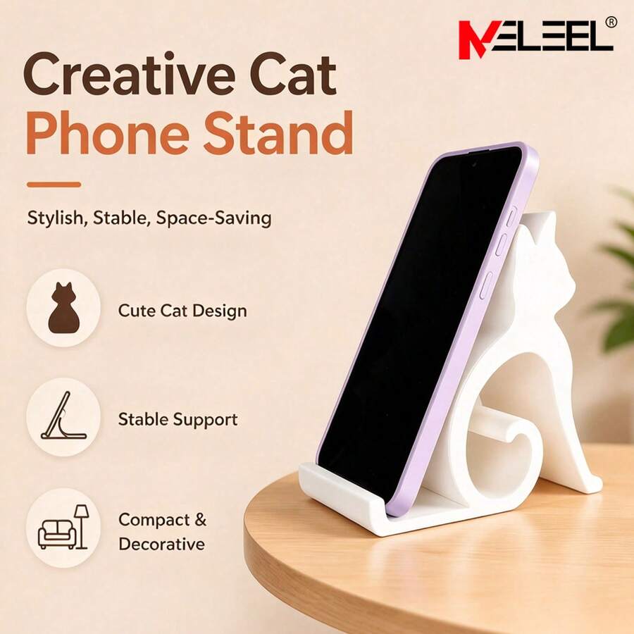 KELEEL Dudukan Ponsel Bentuk Kucing dan Anjing, Universal untuk Ponsel dan Tablet, Cocok untuk di Tempat Tidur, Kantor, dan Mobil, Desain Anak Kucing dan Anjing yang Lucu, Panggilan Video Bebas Genggam, Penting untuk Pecinta Hewan Peliharaan, Dudukan Ponsel Berbentuk Kucing dan Anjing yang Menyenangkan - MultiWarna - View 1