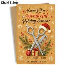 1/3 Sets Funny Christmas Office Greeting Card Humorous Pun Work Holiday Card For Colleagues, Coworkers, Work Team Office Christmas, Work Party, Holiday Gift - A - View 13
