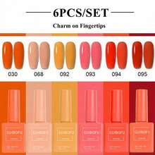 Set Kutek Gel 6 Warna dengan Botol yang Sesuai Warna, Cocok untuk Manikur Wanita di Musim Semi, Gugur, Dingin, dan Musim Panas, Manikur DIY di Rumah, Penataan Manikur Sehari-hari, Set Gel Warna-warni untuk Penggunaan Pribadi, Manikur di Rumah dan Desain Manikur Musiman - MultiWarna - View 24