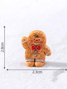 30pcs Christmas Random Style Gingerbread Man Candy Cane Rabbit Christmas Tree DIY Resin Hair Clips Hair Accessories Bracelet Jewelry Making Drilled Resin Kit - Multicolor - View 7