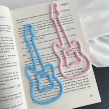 Pembatas Buku Klip Kertas Berbentuk Gitar Besar, Penanda Halaman Bertema Musik yang Lucu, Cocok untuk Buku, Perencana, dan Perlengkapan Kantor - Pembatas buku berbentuk gitar - View 2