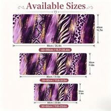 1pc Luxury Snake Leopard Print Patchwork Desk Mat, Multi-Purpose Vanity Table Protector, Nail Art Mat, Large Desktop Mouse Pad For Women Bedroom & Gaming Desk, S/M/L/XL - View 9