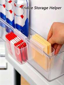 7/5/3/1pc Clear Refrigerator Door Hanging Storage Bins, Space-Saving Cheese Slices, Condiment Packets And Sauce Bags Organizer, Multi-Functional Fridge Side Door Storage Containers - Multicolor - View 1