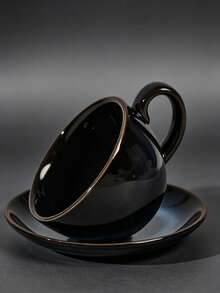 Set Cangkir dan Piring Kopi Keramik Klasik 2 Buah, Seri Warna Vintage, Cocok untuk Rumah atau Kafe, Aman untuk Mesin Pencuci Piring, Microwave, Oven, dan Kulkas - MultiWarna - View 6