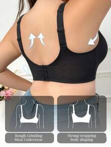 2pcs Plus Size Seamless Bras - Adjustable Straps, Wireless Support, Back Closure, Shaping, Lifting, Comfortable, Everyday Wear, Soft & Flexible, Customized Fit - Multicolor - View 2