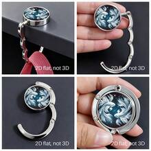 Multi-Purpose Foldable Handbag Hanger For Table, Portable Purse Hook With Christmas And Zodiac Sign Designs, Durable Metal Bag Holder For Desk, Restaurant, Cafe And Travel, Perfect Christmas Gift For Women, Great Stocking Stuffer For Her - Multicolor - View 20
