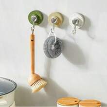 Random Assorted 1/5/10pcs/Minimalist Style/Strong/Household/No-Damage/Vacuum Suction Cup/Hook/Bathroom/Kitchen/Behind Door/Storage Organizer/Drill-Free/Waterproof/Moisture-Proof - Multicolor - View 6