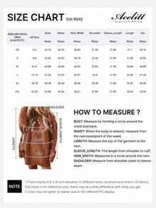 Acelitt Autumn/Winter Women's Oversized Loose Fit Textured Knit Dress, Brown Solid Color, Recommend Sizing Down One Size - Brown - View 6
