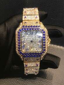 Bestselling Fully Rhinestone Men's Quartz Watch Hip Hop Diamond Watch - Mouldless - View 3