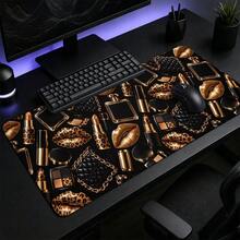 1pc Fashion Cosmetic Leopard Print Desk Mat, Multi-Purpose Vanity Table Protector, Nail Art Mat, Large Desktop Mouse Pad For Women Bedroom & Office, S/M/L/XL - View 2