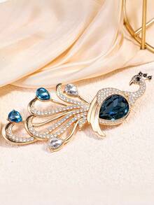 1pc Vintage Luxury Peacock Brooch, Fashionable And Versatile - Gold - View 4