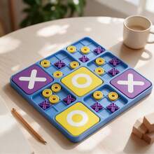 1 bộ trò chơi chiến thuật Tic Tac Toe để bàn, quân cờ màu sắc tươi sáng, token XO di động, bàn chơi nhỏ gọn, trò chơi logic tương tác giải trí nhẹ nhàng - quà tặng hoàn hảo - Nhiều màu - Xem 10
