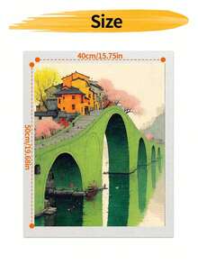 DIY Ancient Stone Bridge Landscape (Frameless Or Framed 8x12 / 16x20 Inches) Paint By Numbers Kit(Acrylic) Arts & Crafts For Adult Beginners, Home Wall Decor, And Holiday Gifts For Relaxing And Creative Hobby - Sets - View 11